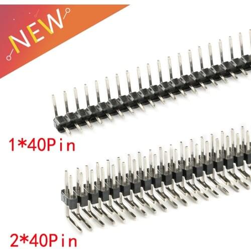 10pcs /Lot 2.0mm Pitch 2.0 Male Single/ Double Row Curved Needle Pin Header 1x40 2x40 Pin Connector 2.00mm 90 Degrees