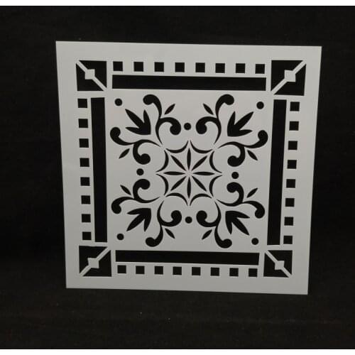 15*15 Vintage flower Layering Stencils Spray stencil DIY Scrapbook photo album Decorative Embossing DIY Card Crafts