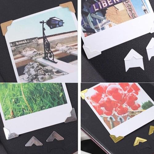 5 Sheet DIY Scrapbooking Photo Album Crafts Scrapbook Corner Sticker Black