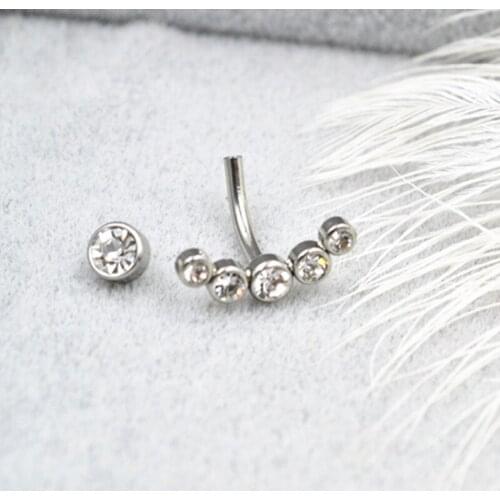 50PCS Navel Belly Ring Button Bar Gems Navel Rings Body Piercing Jewelry 14G New Sexy Women Body Jewelry