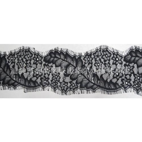 9.5cm*150cm/pcs jacquard non-elastic lace eyelash, XERY0110F