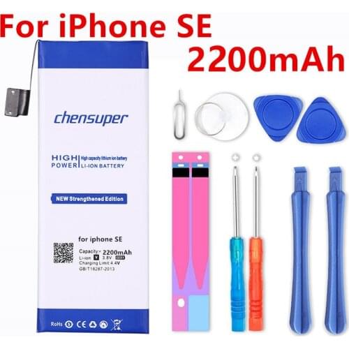 Chensuper 2200mAh For Apple iPhone SE Battery High Capacity Phone Batteries +Free Tools