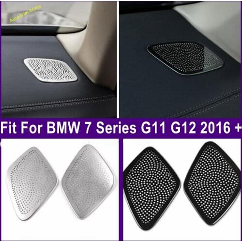 Lapetus Interior Refit Kit Dashboard Front Air AC Vent Cover Trim Fit For BMW 7 Series G11 G12 2016 - 2019 Stainless Steel