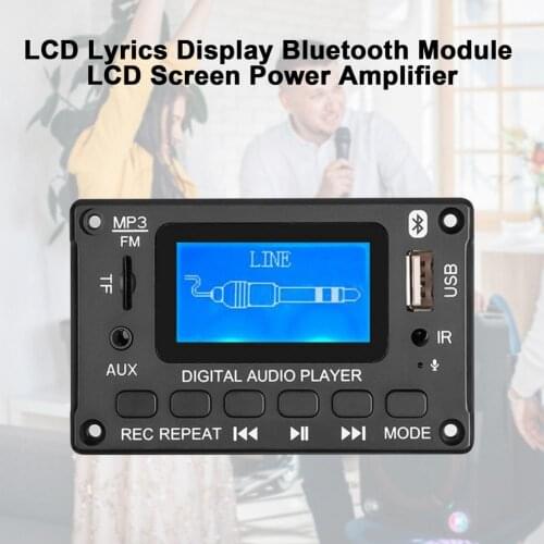Car Interior LCD Lyrics Display Bluetooth Module LCD Screen Power Amplifier Mp3 Decoder Board