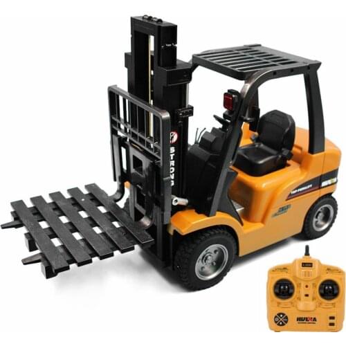 HUINA 1577 2-In-1 RC Forklift Truck / Crane RTR 2.4GHz 8CH / 360 Degree Rotation / Auto Demonstration / LED Light Boy Kids Car