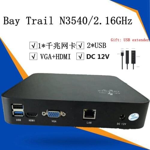 Fanless pc industrial computer with 6*USB 2.0 Dual Gigabit Lan HDMI Auto Boot Intel Core i5 3317U With RAM 2G SSD 64G