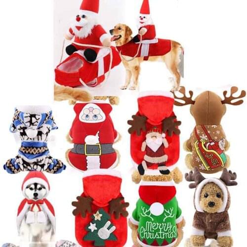 Roupa Cao Dog Christmas Costume Dog Clothes Christmas Dachshund Cat Hoodies Chihuahua Winter Dog Coat Pet Clothing