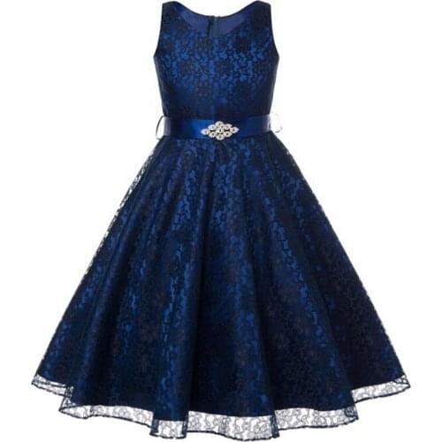 2020 Kids Dress Princess Party Mesh Dresses For Girls Sleeveless Sequined Wedding Children Clothes Diamond Daily Dress With Belt