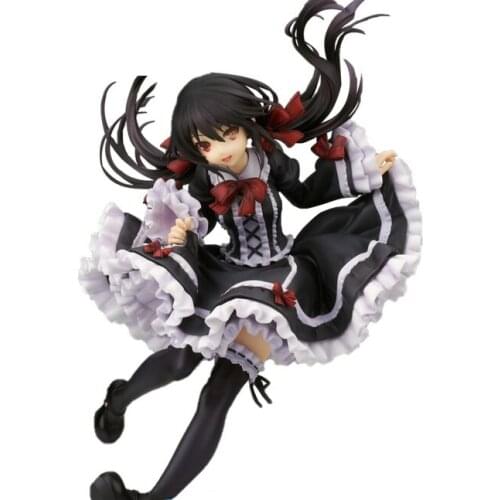 19.5Cm Date A Live Tokisaki Kurumi Anime Action Figure Peripherals Doll Japanese Hand-Made Collection Model Toys Ornaments
