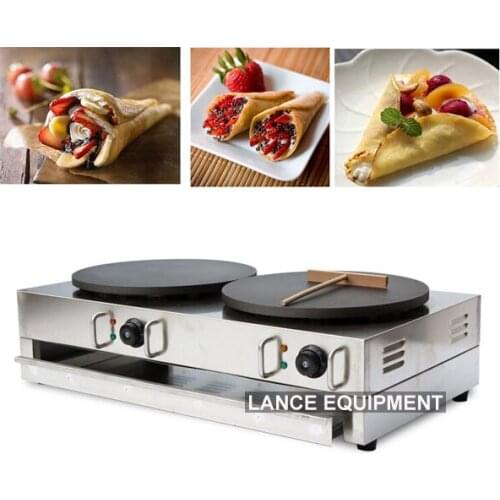 Electric 400mm double pan crepe maker commerical pancake baking machine