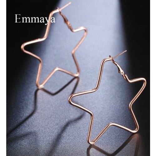 Emmaya Popular Star Shape Earring Two Color Choice Simplicity Style Jewlry For Female Modern Ornament Party Facny Gift
