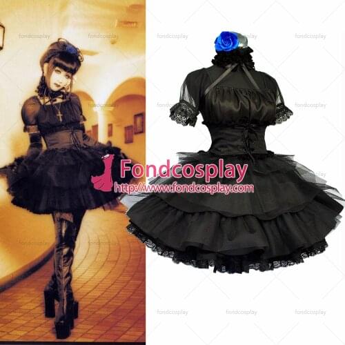 Japan Visual J-rock Black Dress Cosplay Costume Tailor-made[CK082]