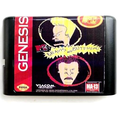 Beavis and Butt-Head 16 bit MD Memory Card for Sega Mega Drive 2 for SEGA Genesis Megadrive