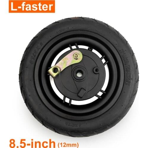 8 1/2 x 2 Drum Brake Wheel With Inner Tube For ELectric Scooter 8.5-inch Hub Brake Wheel With Bearing 6001 Axis Diameter 12mm