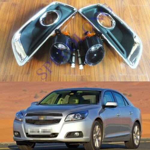 1 Set Front bumper Fog Lamps Lights & Driving Lamp Covers Bezels Kits for Chevrolet Malibu 2013-2015