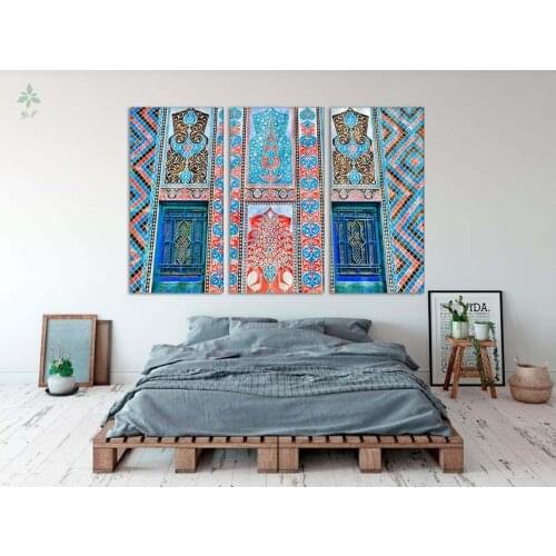 Colorful Mosaic Print Abstract Modern Canvas Art Indoor Decoration