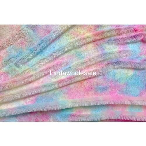 Colorful PV velvet,Tie dyed velvet,Rainbow fabrics,160cm*90cm(one yard)/pcs