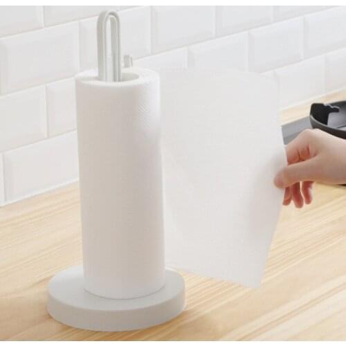 Round Roll Paper Towel Stand Countertop organizer Bathroom Toilet Tissue Storage Rack Kitchen Napkins Holder Table Tool