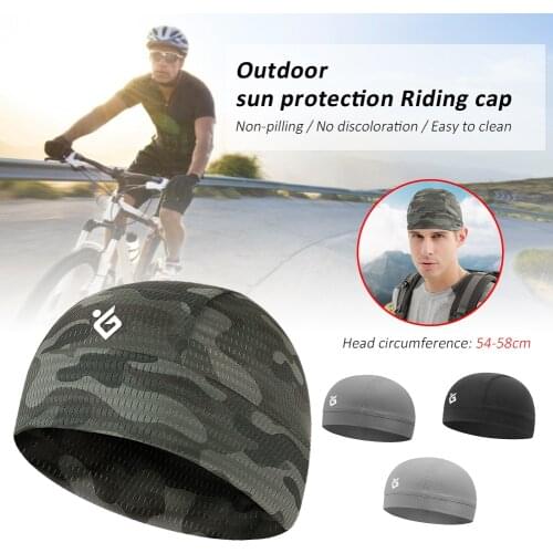 Summer Cycling Running Caps Cooling Skull Cap Ice Silk Breathable Sweat Wicking Sweat Absorbent Helmet Liner Sports Hat