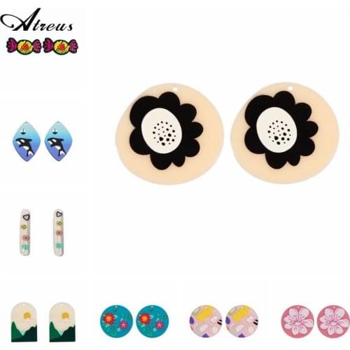 Cute DIY Resin Mother & Daughter Dangle Pendant Charms Bracelets Women Earrings Connectors Jewelry Making Findings Components