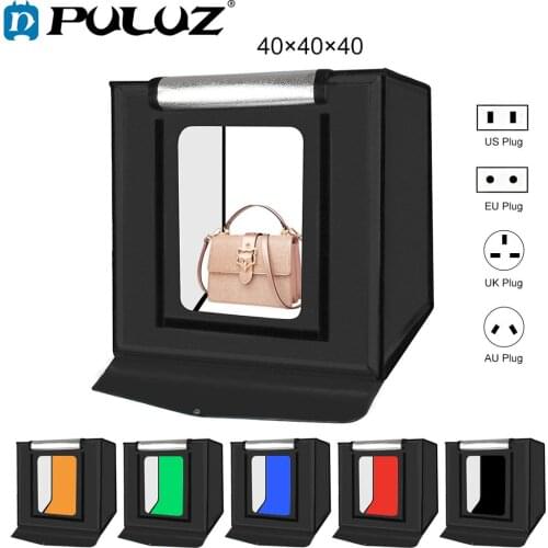 PULUZ 40cm 16inch Mini Photo Studio Box Lightbox Photograghy Softbox Led Photo Lighting Studio Shooting Tent Box Kit Light box