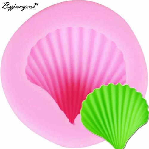 Byjunyeor Sea Animals Shell UV Resin Silicone Mold Fondant Chocolate Candy Gumpaste Lollipop Crystal Epoxy Soft Clay Bake T M853