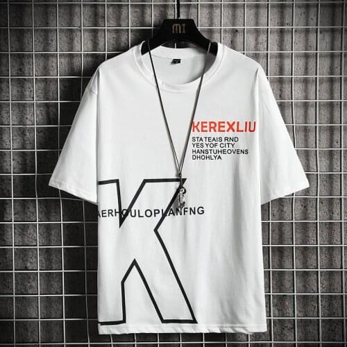 Mens Summer 2021 New Casual Fashion Breathable High Quality Short Pure Cotton Loose Brand Classic Hip Hop T-shirt