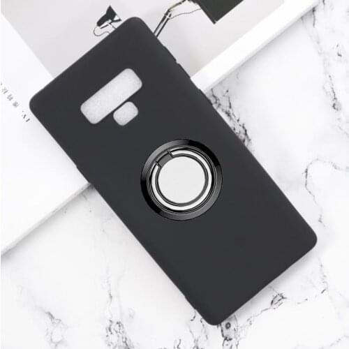 For Samsung Galaxy Note 9 Back Ring Holder Bracket Phone Case Cover Phone TPU Soft Silicone Cases for Samsung Note9
