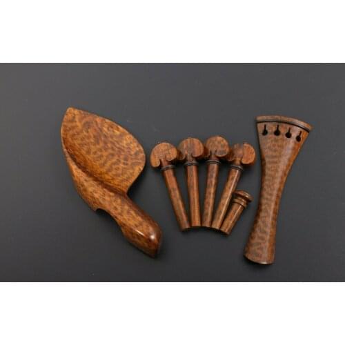 1set of natural violin ebony fittings 4/4,Musical instrument part