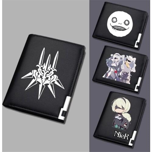 NieR:Automata Game Unisex Long Coin Purse YoRHa No. 2 Pu Leather Short Wallet ID Card Holder Women Sexy Money Bag