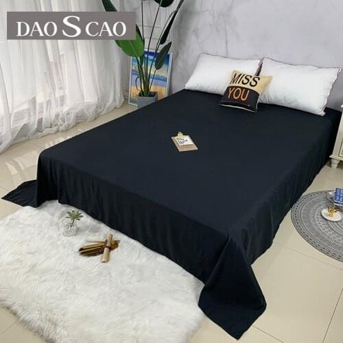 New product in 2020 1 piece of 100% polyester textile printed sheets, solid color, oversized sheets, extra large