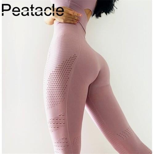 Peatacle Seamless Gym Leggings Sport Women Fitness Clothing High Waisted Yoga Pants Tummy Control Tights Woman Femme Push Up