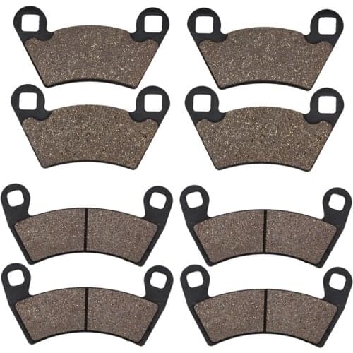 Cyleto Motorcycle Front and Rear Brake Pads for POLARIS Ranger 500 Crew 2011-2012