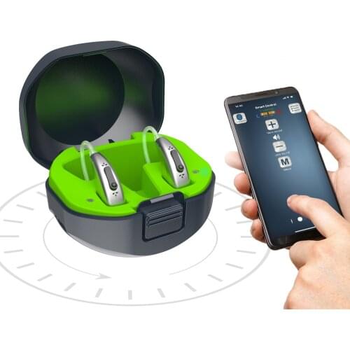 APP Control Rechargeable Digital Hearing Aids Bluetooth Mini OE Open Fit Sound Amplifier Wireless Hearing Aids Work with Phone