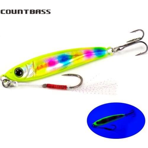 Countbass 15g 25g 35g 45g 65g Sniper Metal Cast Pesca Jigging Lures UV Color available Lead Fishing Jigs with Assist Hook
