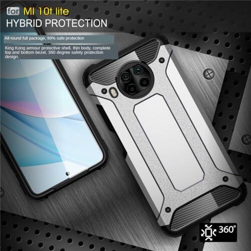 Rugged Armor Shockproof Phone Case For Xiaomi Mi 10T Lite 10 Pro Hard PC + Soft TPU Back Cover For Mi 10 Ultra