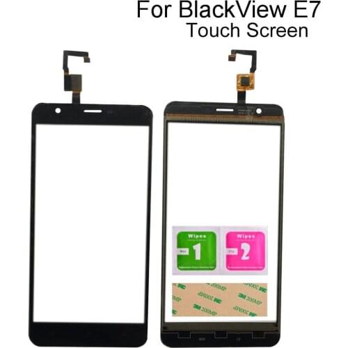 Touch Screen Front Glass For BlackView E7 E7S Digitizer Panel Sensor TouchScreen Tools 3M Glue Wipes Touch