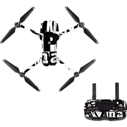 Illustration Style Decal Skin Sticker For DJI Mavic Pro Drone + Remote Controller + 3 Batteries Protection Film Cover Style 8