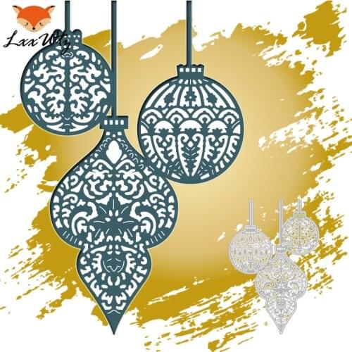 Christmas ball decoration Metal Cutting Dies Frame Craft Embossing Stencil for Handmade Paper Card Making Scrapbooking