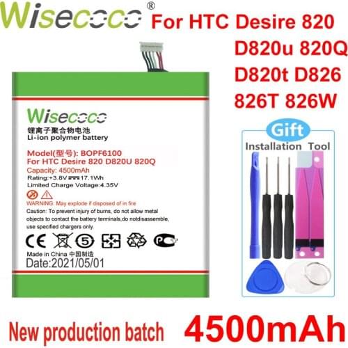 WISECOCO NEW High Capacity BOPF6100 Battery For HTC Desire 820 D820u 820Q 820s 820t 820W Mobile Phone+Tracking Number+Gift tools