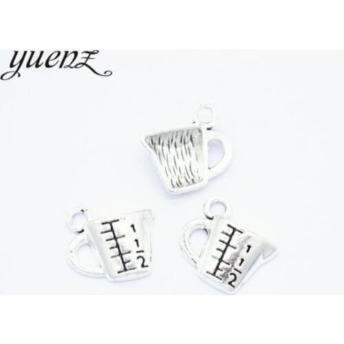 YuenZ 20pcs Antique Silver color Measuring cup Charms Metal Pendants Jewelry Making Accessories 13*14mm J416