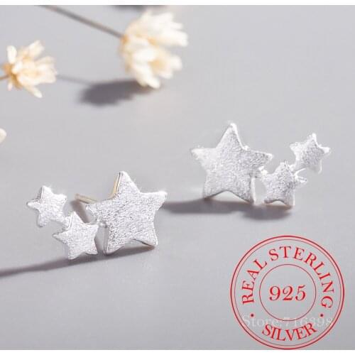 925 sterling silver Star Stud Earrings for Women Kids Elegant Wedding Jewelry pendientes mujer moda 2021 Brincos