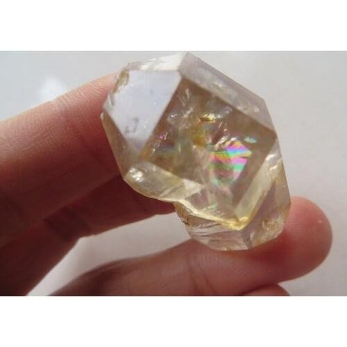 16g AAA Super Water Clear Quartz Crystal Herkimer Diamond With Great Rainbows