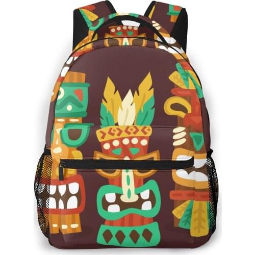 2021 Travel Backpacks Colorful Ethnic Masks Girl Backpack For Women Large Capacity School Bag For Teenage
