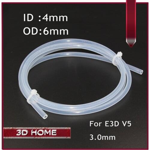 3D printer 1M 4*6mm Clear PFA PTFE Tube PiPe,J-head hotend RepRap Rostock Bowden Extruder for E3D V5 3.0MM Filament