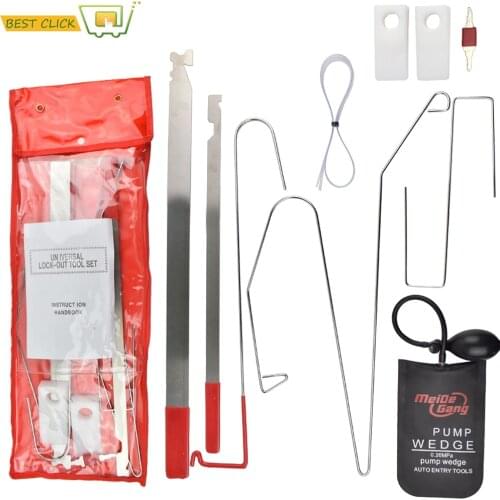 9 Pcs/Set Universal Car Door Emergency Opening Key Lost Lock Out Unlock Opem Tools Kit Air Pump Car Auto Accessories Parts