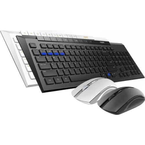New Rapoo 8200M Multi-mode Silent Wireless Keyboard Mouse Combos Bluetooth 3.0/4.0 RF 2.4G switch between 3 Devices Connection