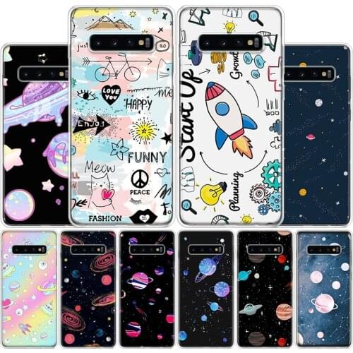 Universe Stars Moon Phone Case For Samsung Galaxy A51 A71 A70S A50S A30S A10 A20E A40 A41 A01 A21 A6 A7 A8 A9 Shell Cover