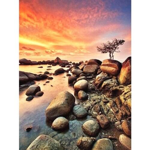 Diy landscape diamond painting stones full square rhinestone embroidery picture resin mosaic sticker diamond tapestry wall paper