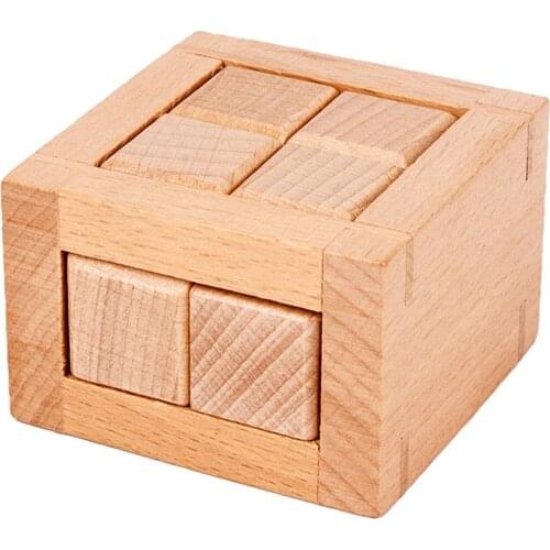 Wooden Kongmed Luban Lock Puzzles Magic Brain Teaser Anti StressToy Kids Gift for children Education Wooden Burr-Free Smart Toy